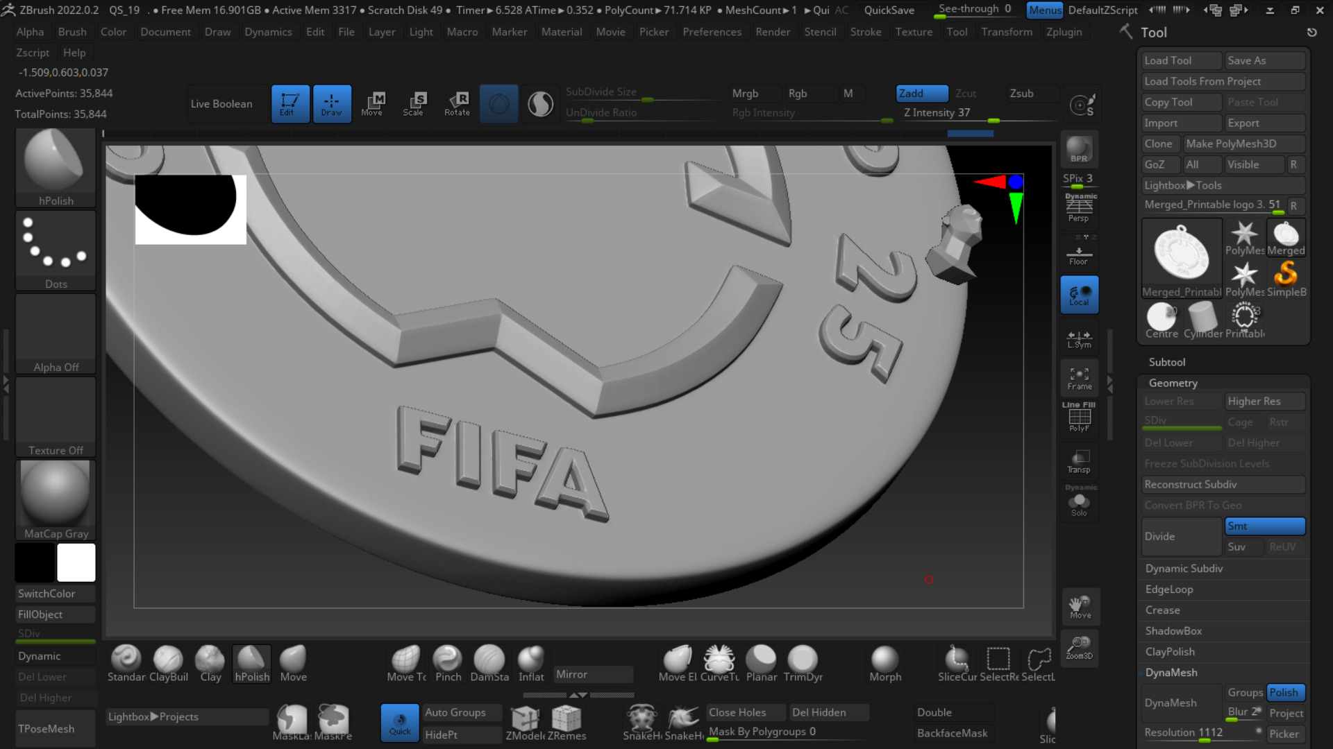 FIFA Club World Cup 2025 logo for 3D printing -- 2 versions 3D print model_5