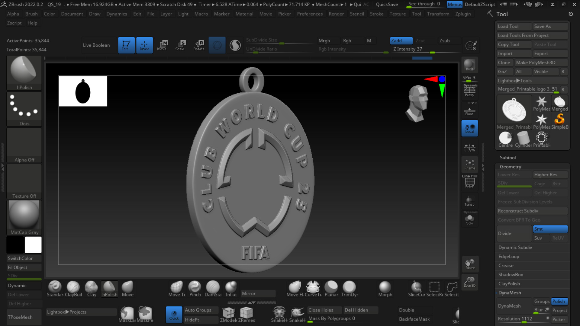 FIFA Club World Cup 2025 logo for 3D printing -- 2 versions 3D print model_3