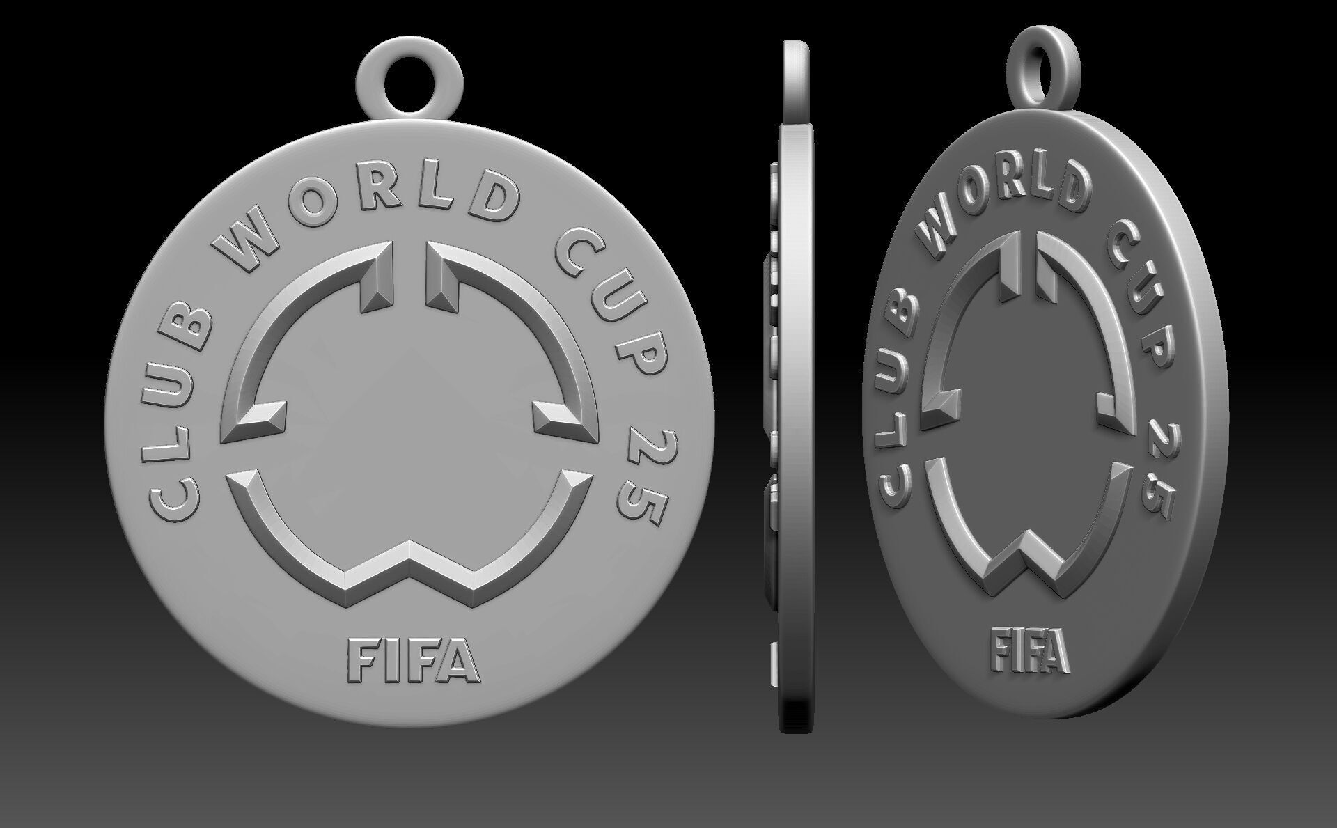 FIFA Club World Cup 2025 logo for 3D printing -- 2 versions 3D print model_1