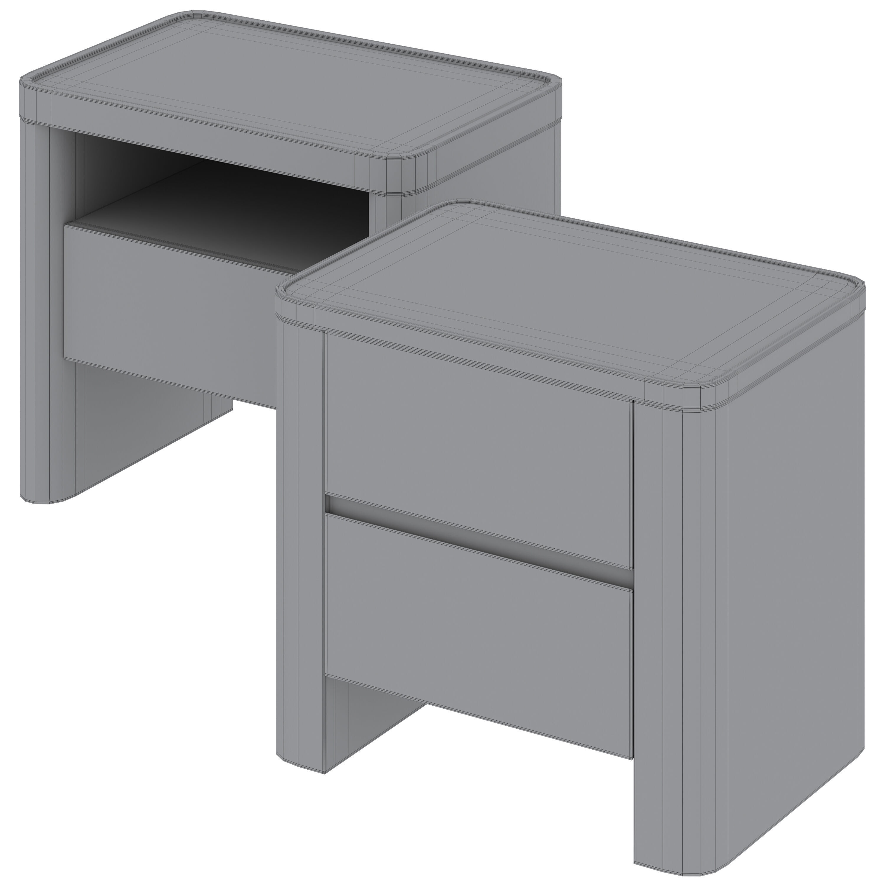 Bedside table Modesta and Stina by Interior Secrets 3D model_5