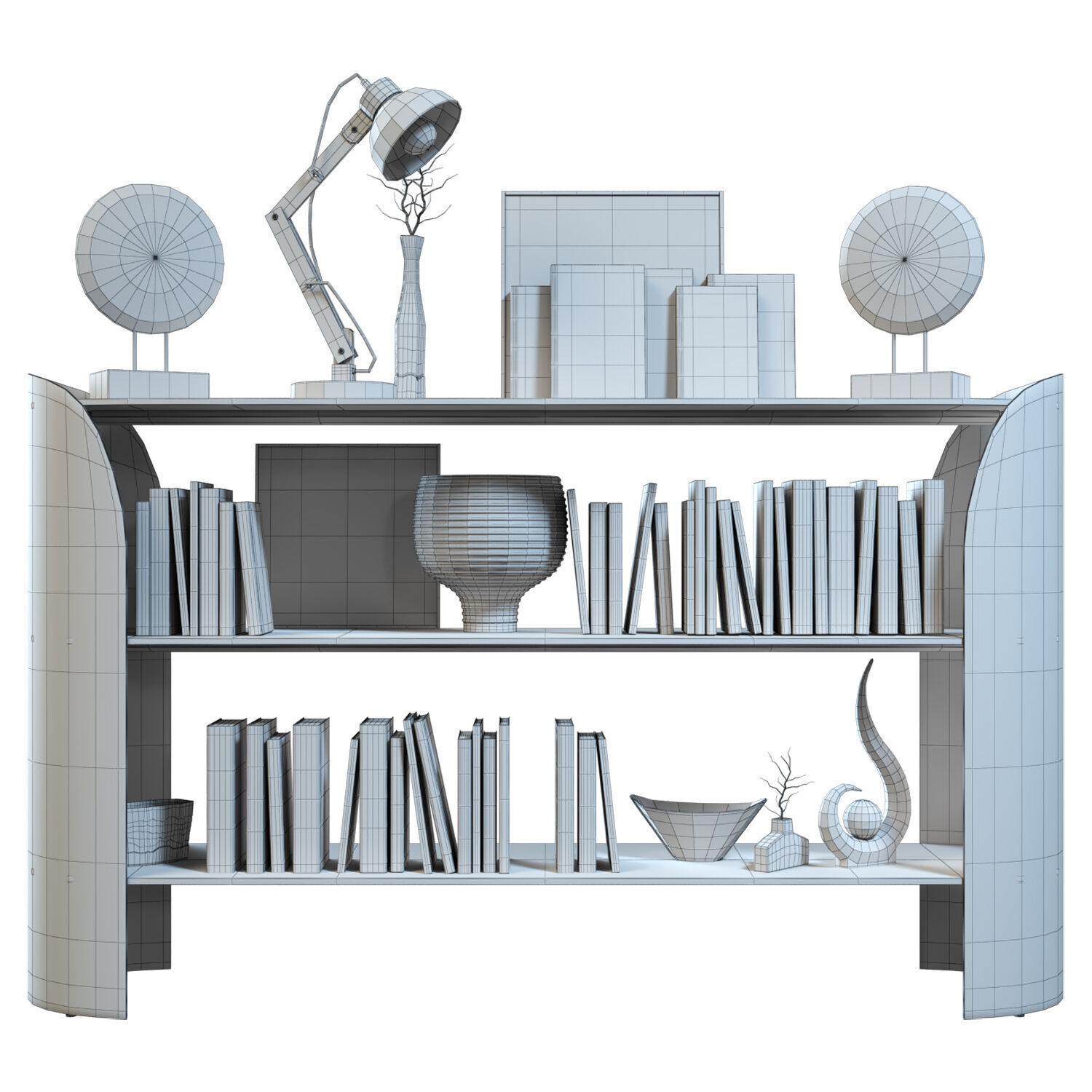 Davis Vida Shelving Low-poly 3D model_5