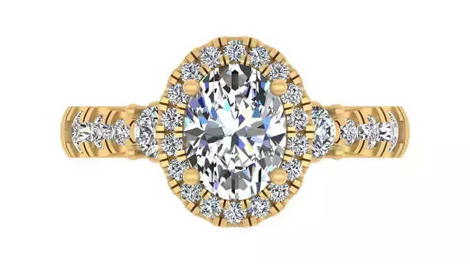 Elegant Oval-Cut Blue Gemstone Engagement Ring