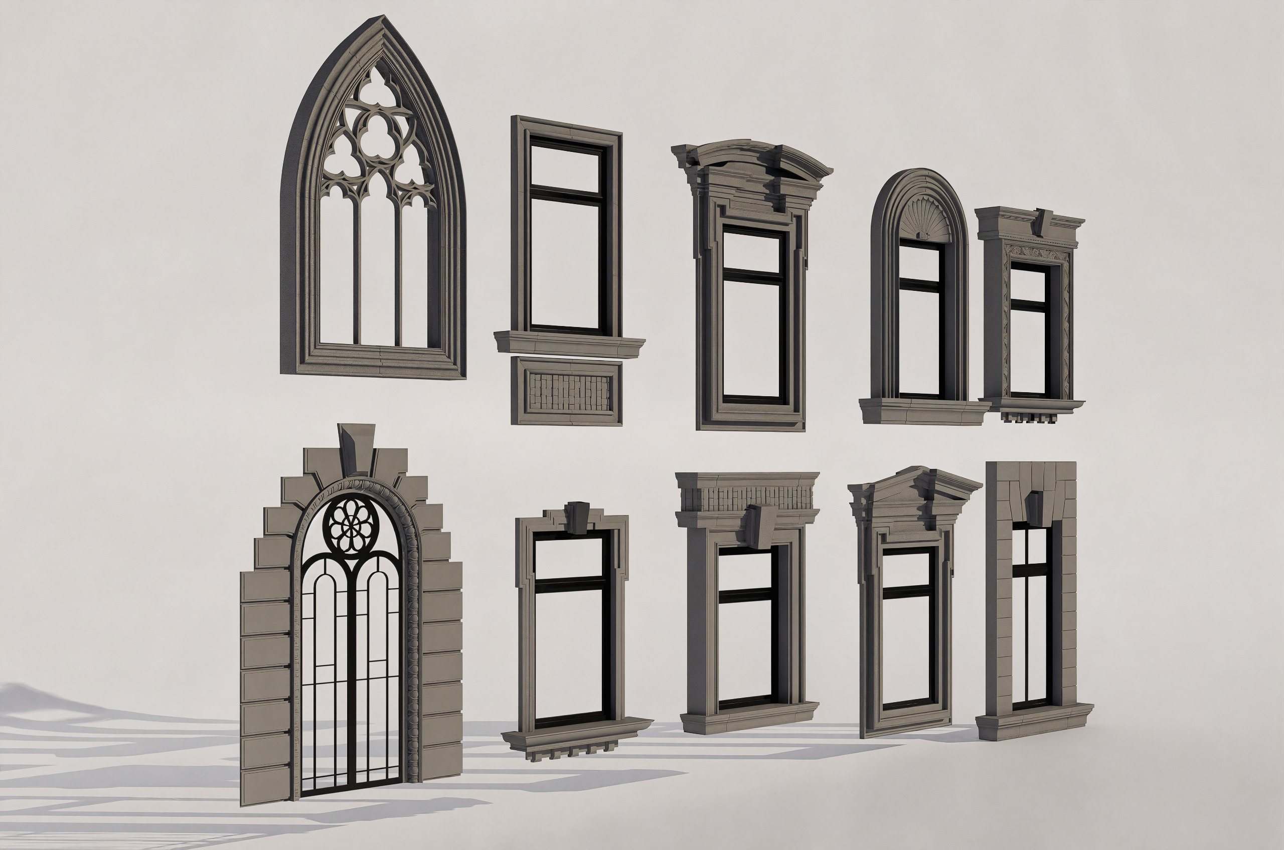 Windows Collection 3D model Low-poly 3D model_4