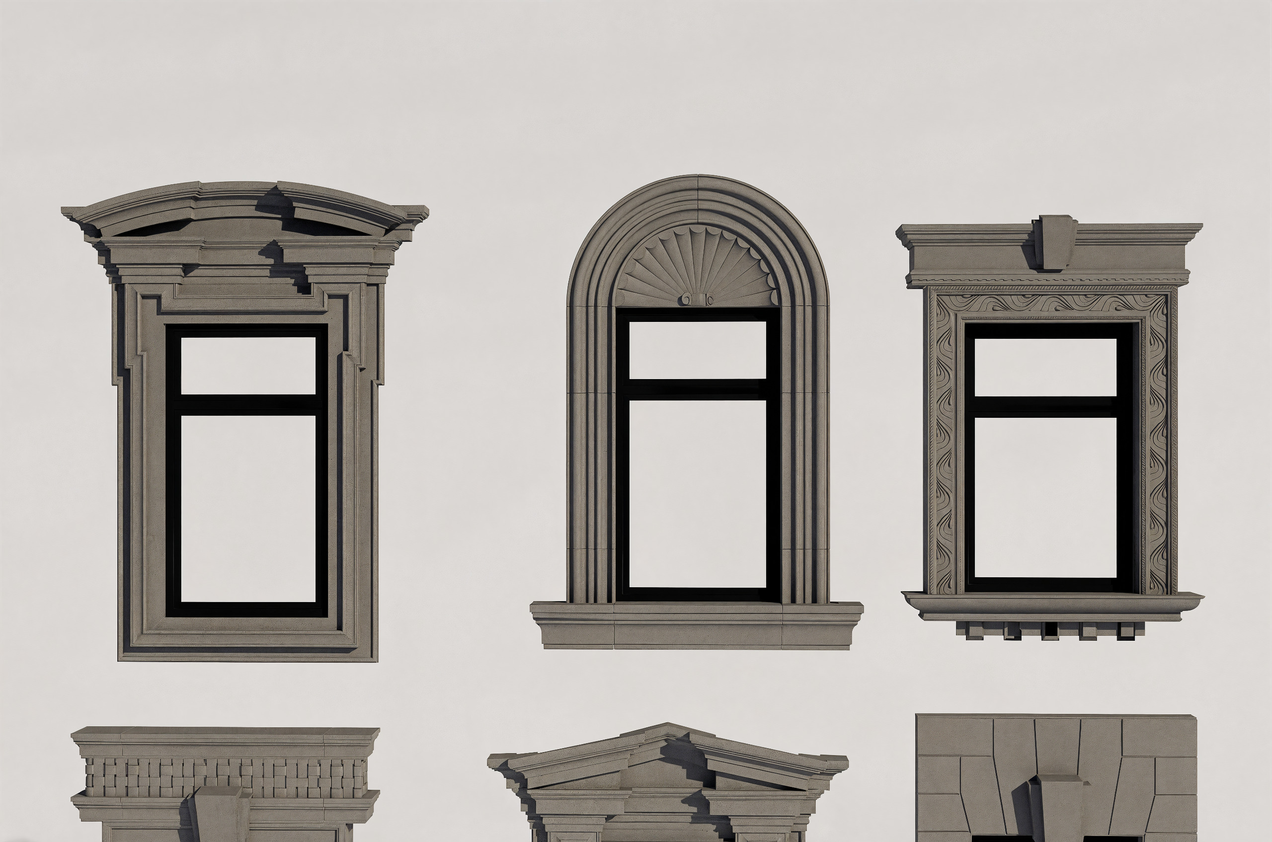 Windows Collection 3D model Low-poly 3D model_1