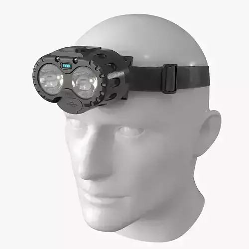 Powerful LED Headlamp Low-poly 3D model