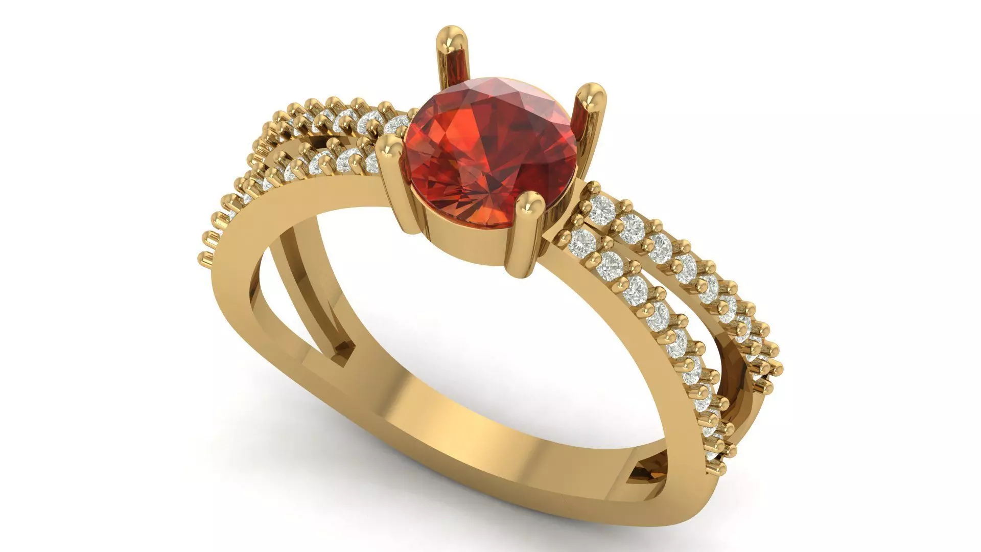 ladies Diamond Ring 3D print model
