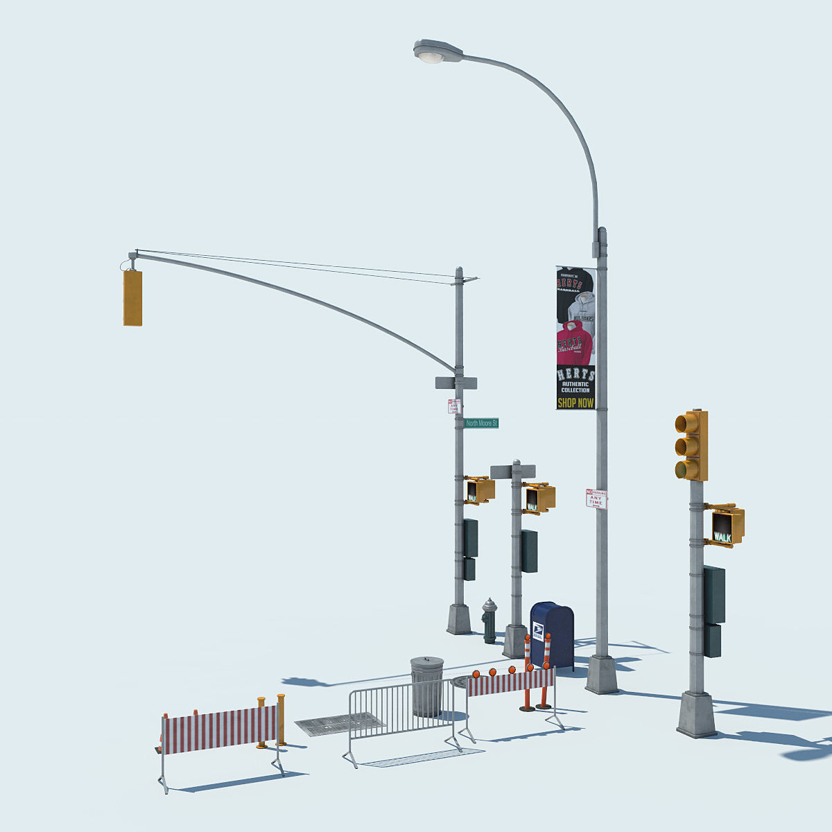 NYC Street Elements 3D model_2