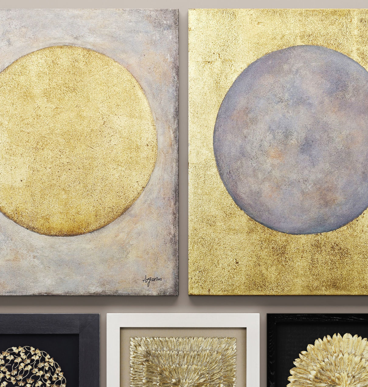 Paintings set renwil and Dimond Home 3D 3D model_4