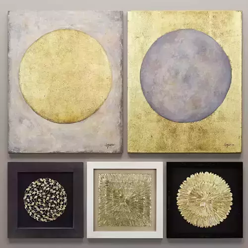 Paintings set renwil and Dimond Home 3D