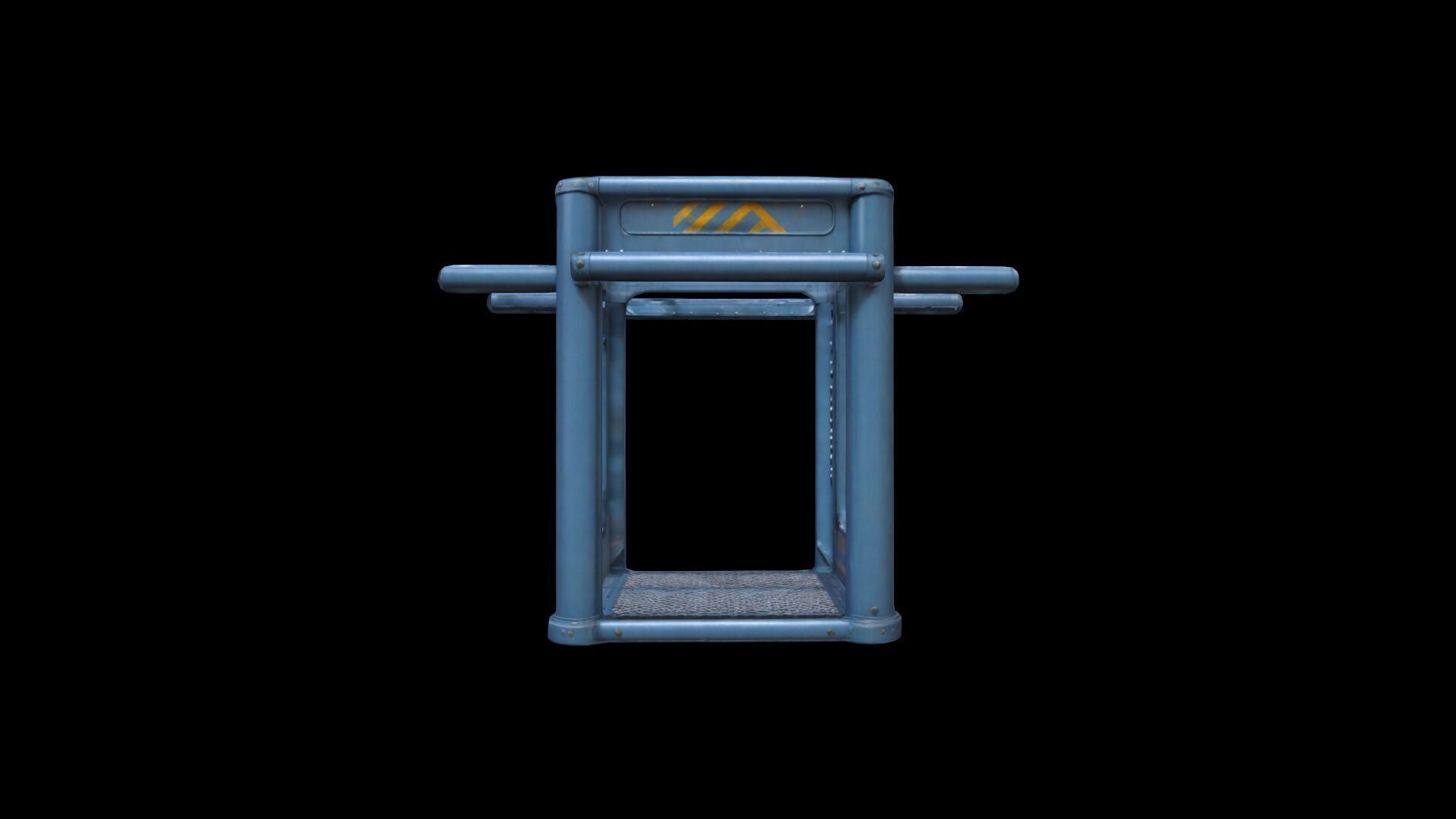 3d Model Metal Crowd Control Barrier 3D model_3