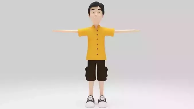 Character Dino people  rigged lowpolys 