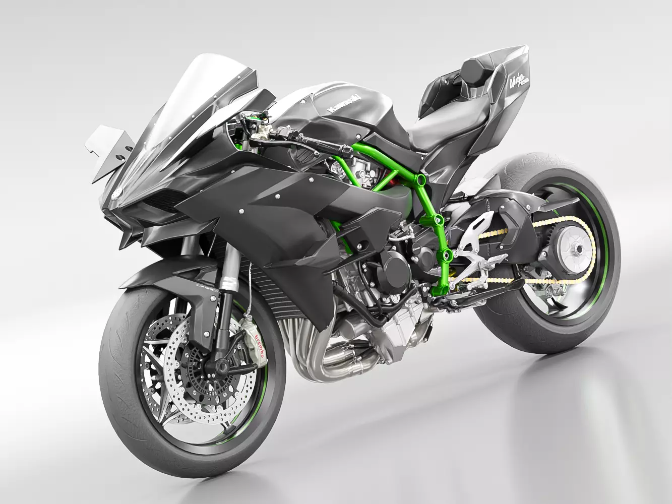 KAWASAKI NINJA H2R 2021 3D model