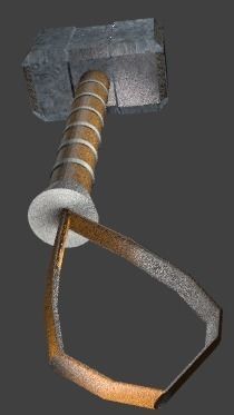 Mjolnir thor hammer Free low-poly 3D model_0