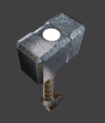 Mjolnir thor hammer Free low-poly 3D model_2