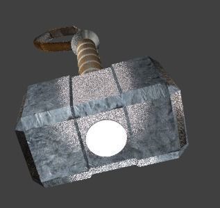 Mjolnir thor hammer Free low-poly 3D model_3