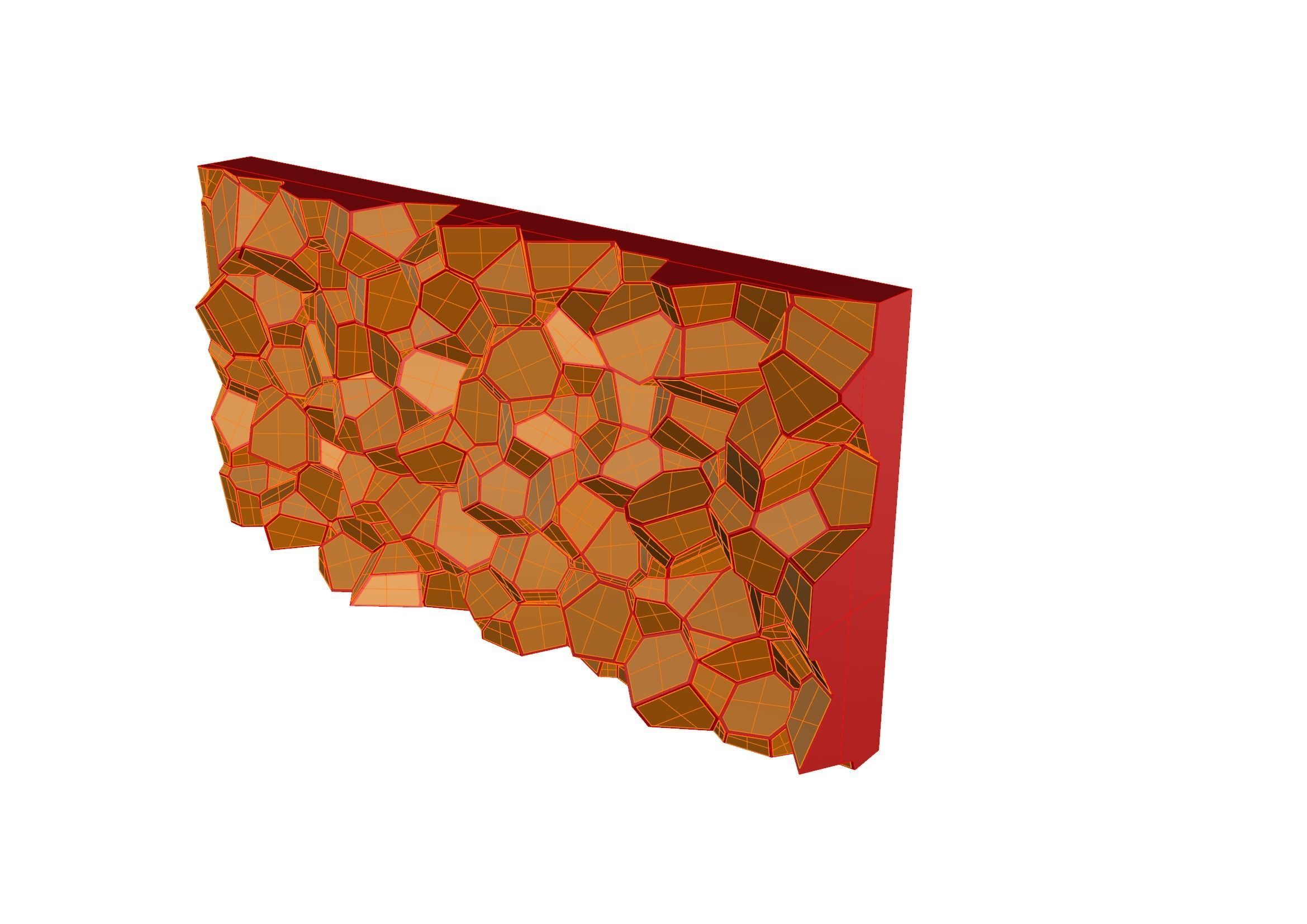 Parametric Wall Low-poly 3D model_2