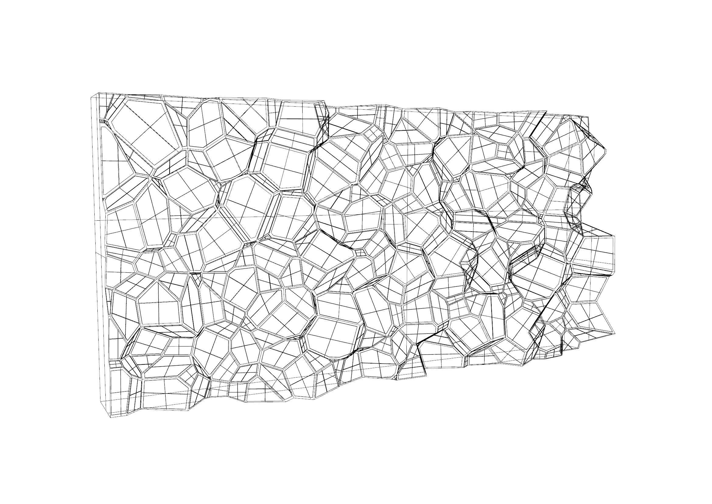 Parametric Wall Low-poly 3D model_4