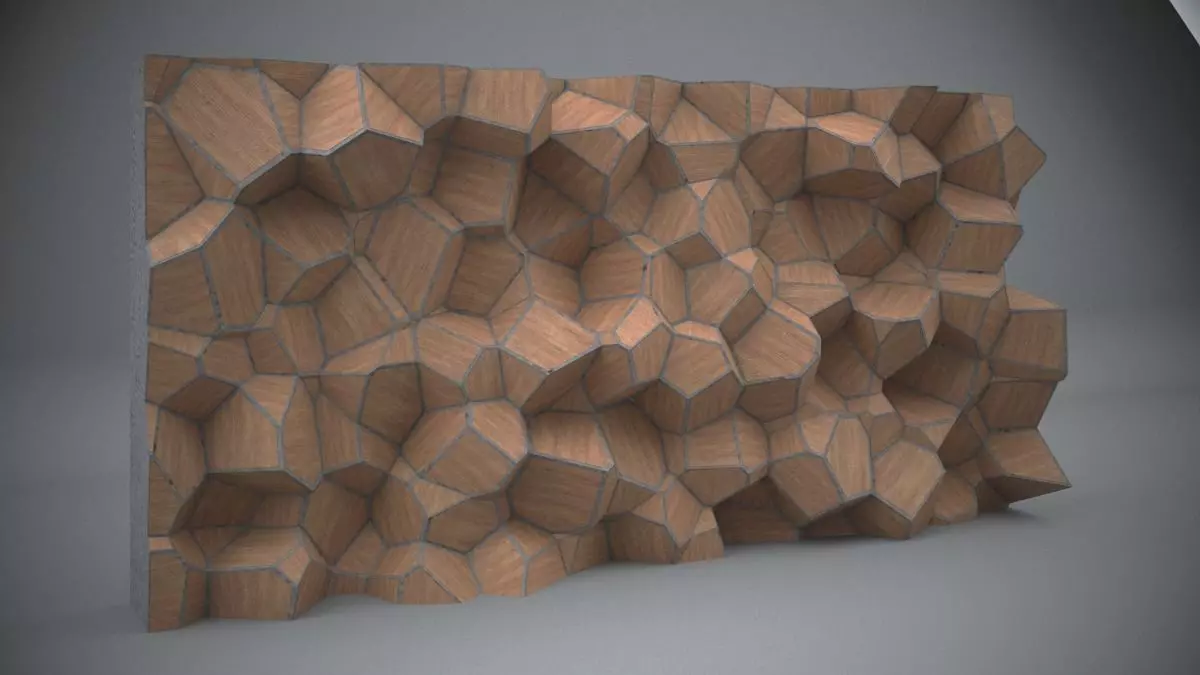Parametric Wall Low-poly 3D model_0