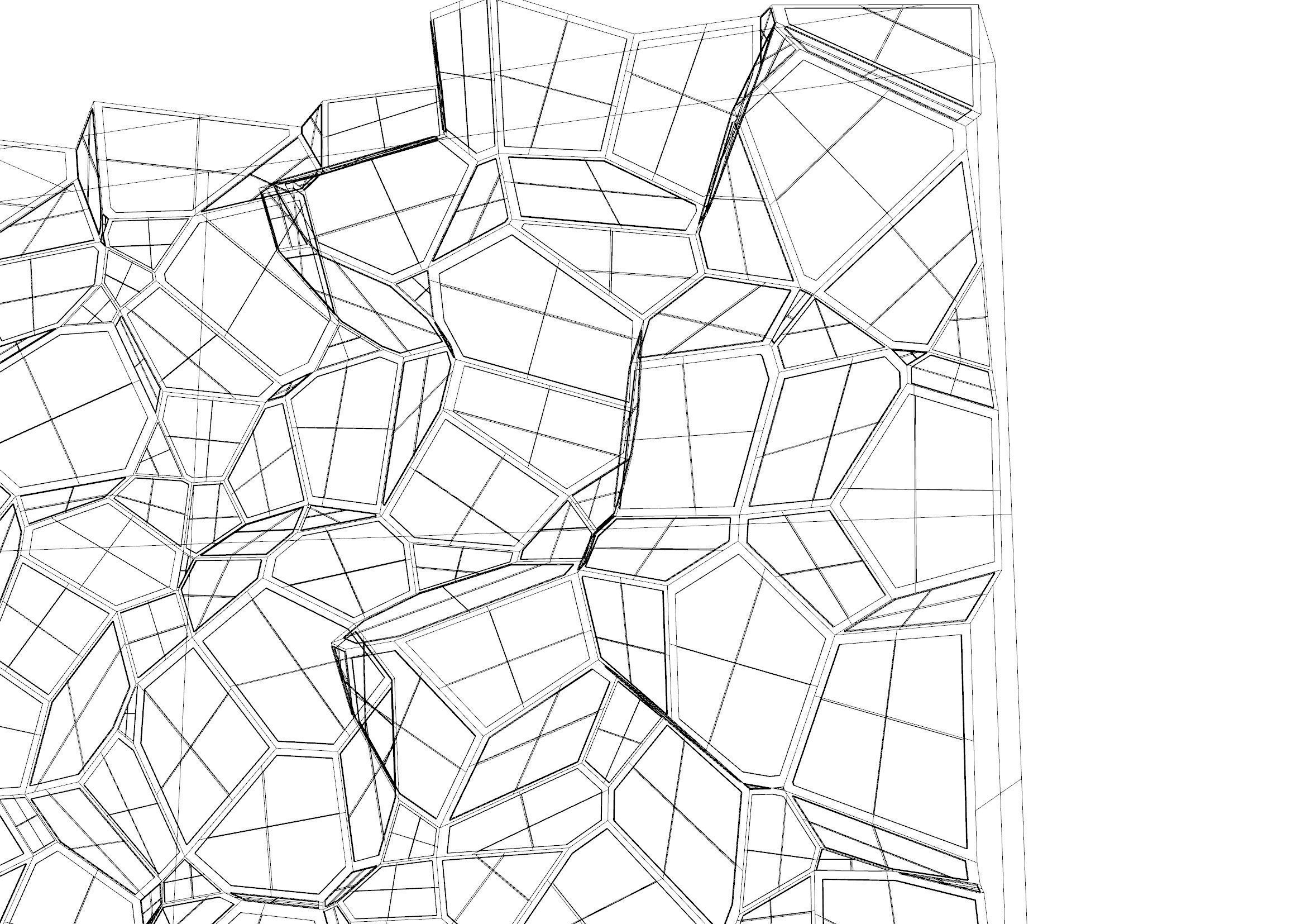 Parametric Wall Low-poly 3D model_5