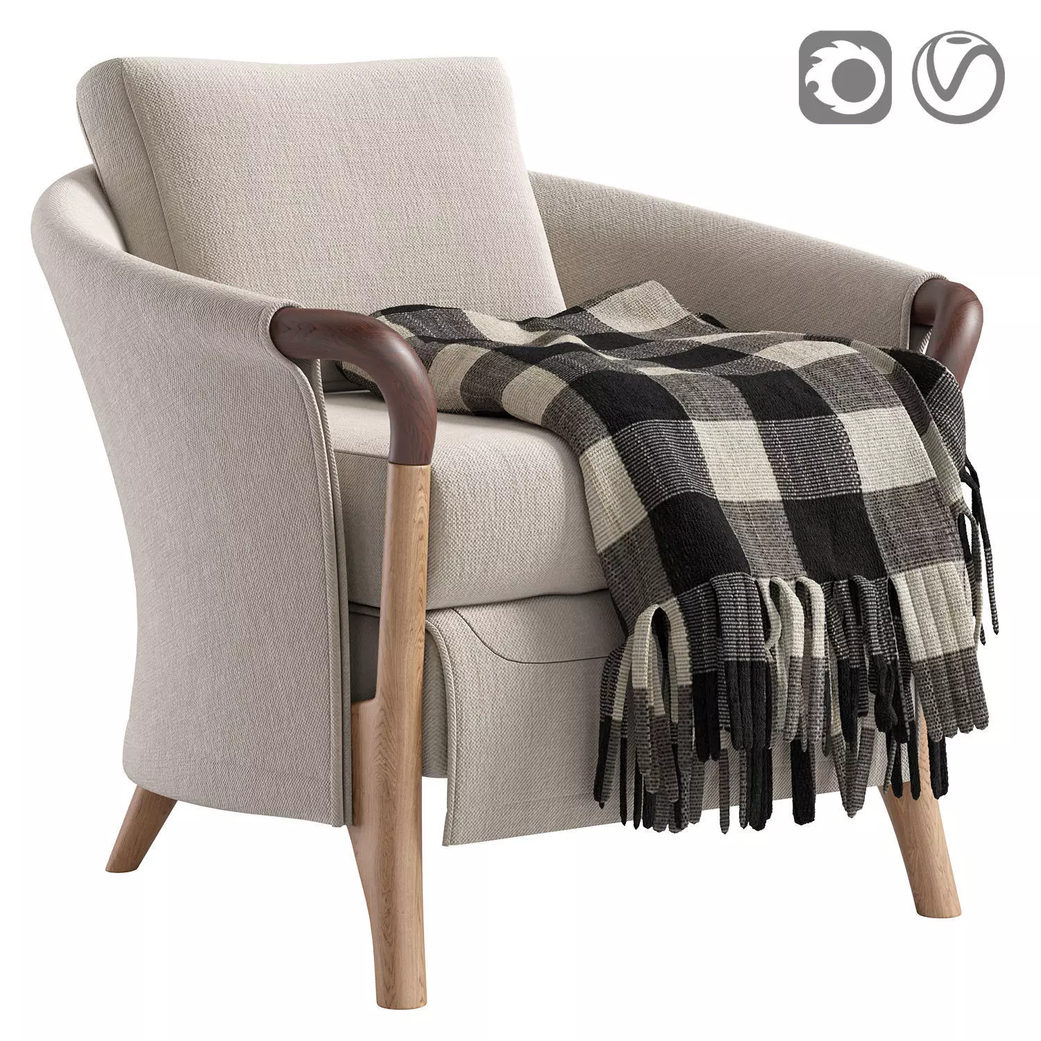 Armchair PROGETTI 63370 By Giorgetti 3D model
