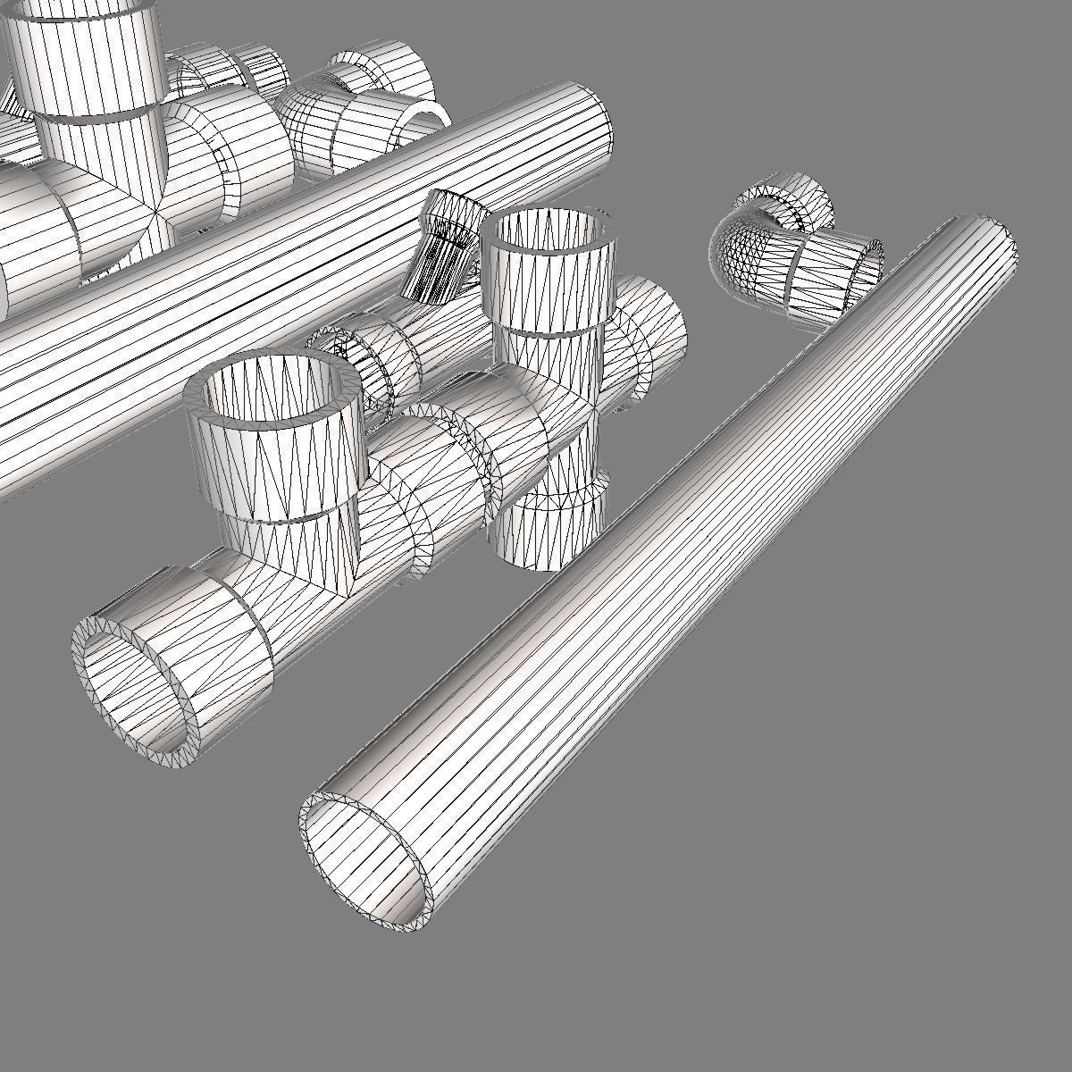 PVC Pipe Collection 3D model_8