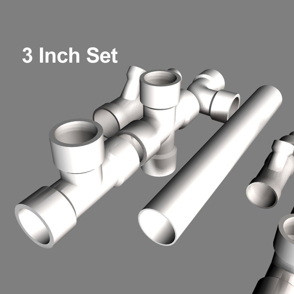 PVC Pipe Collection 3D model_2