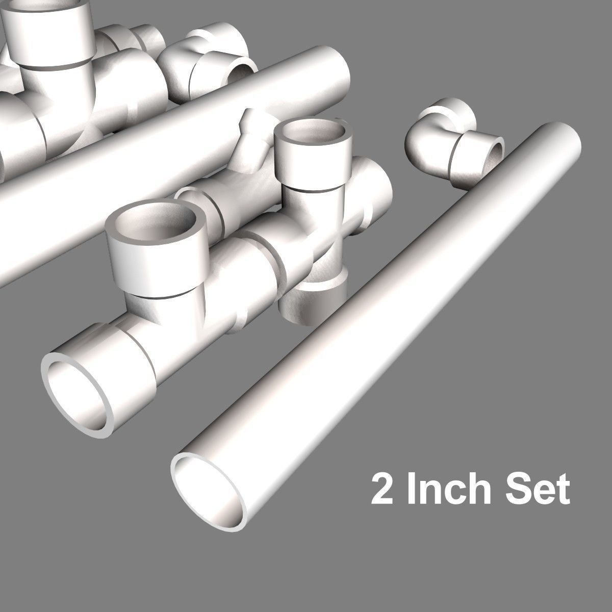 PVC Pipe Collection 3D model_3