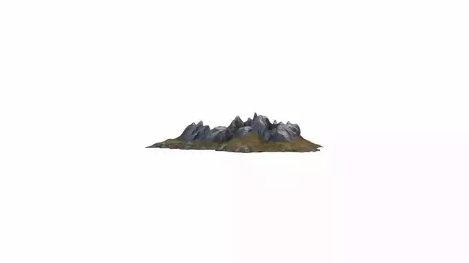 3d Model Mountain Range Barrier 