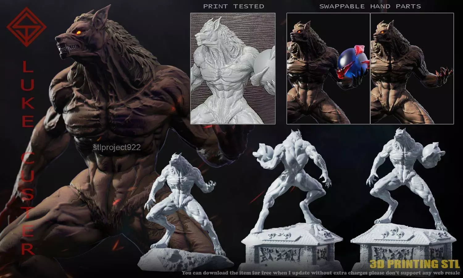 Werewolf - Juoki 3D print model_0