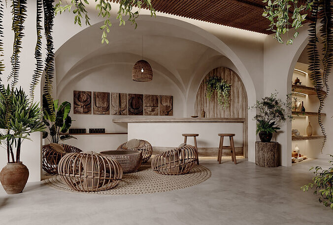hotel lobby 3D model