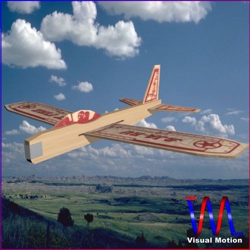 Balsawood Glider 002 Low-poly 3D model