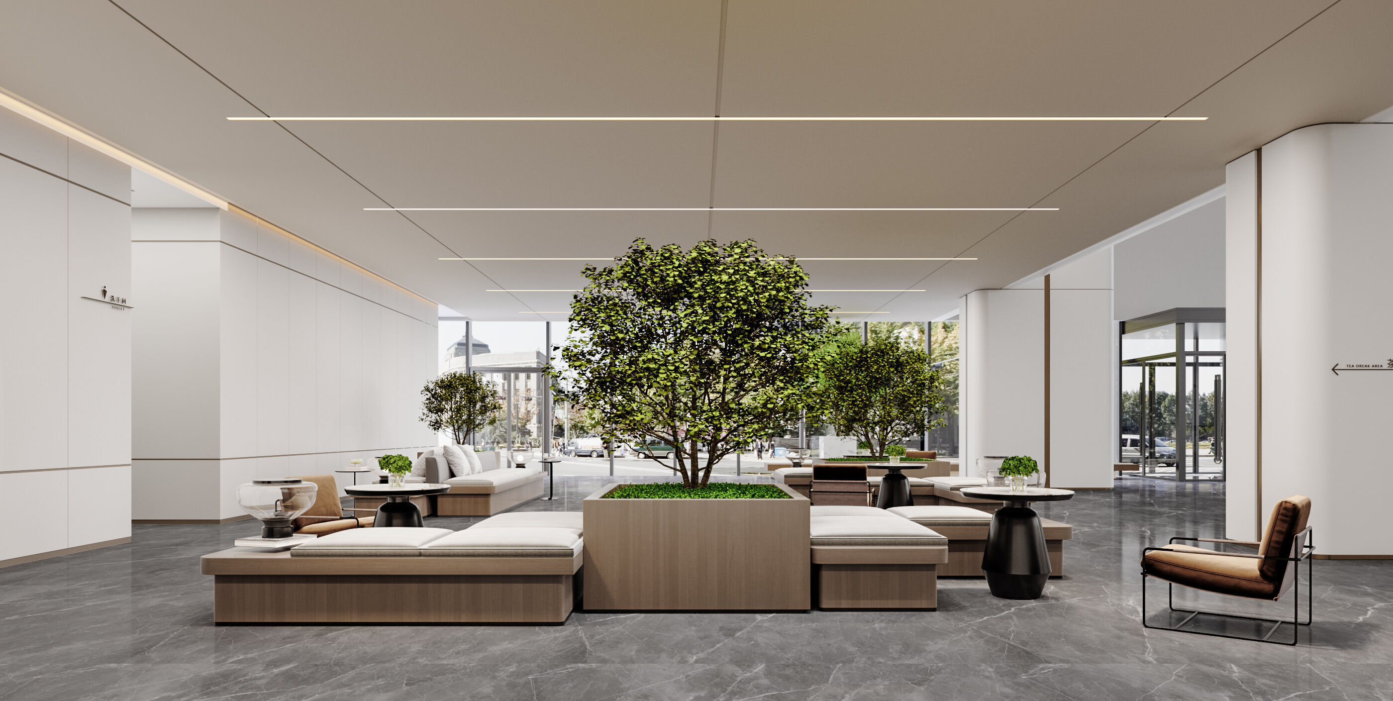 hotel lobby 3D model_2