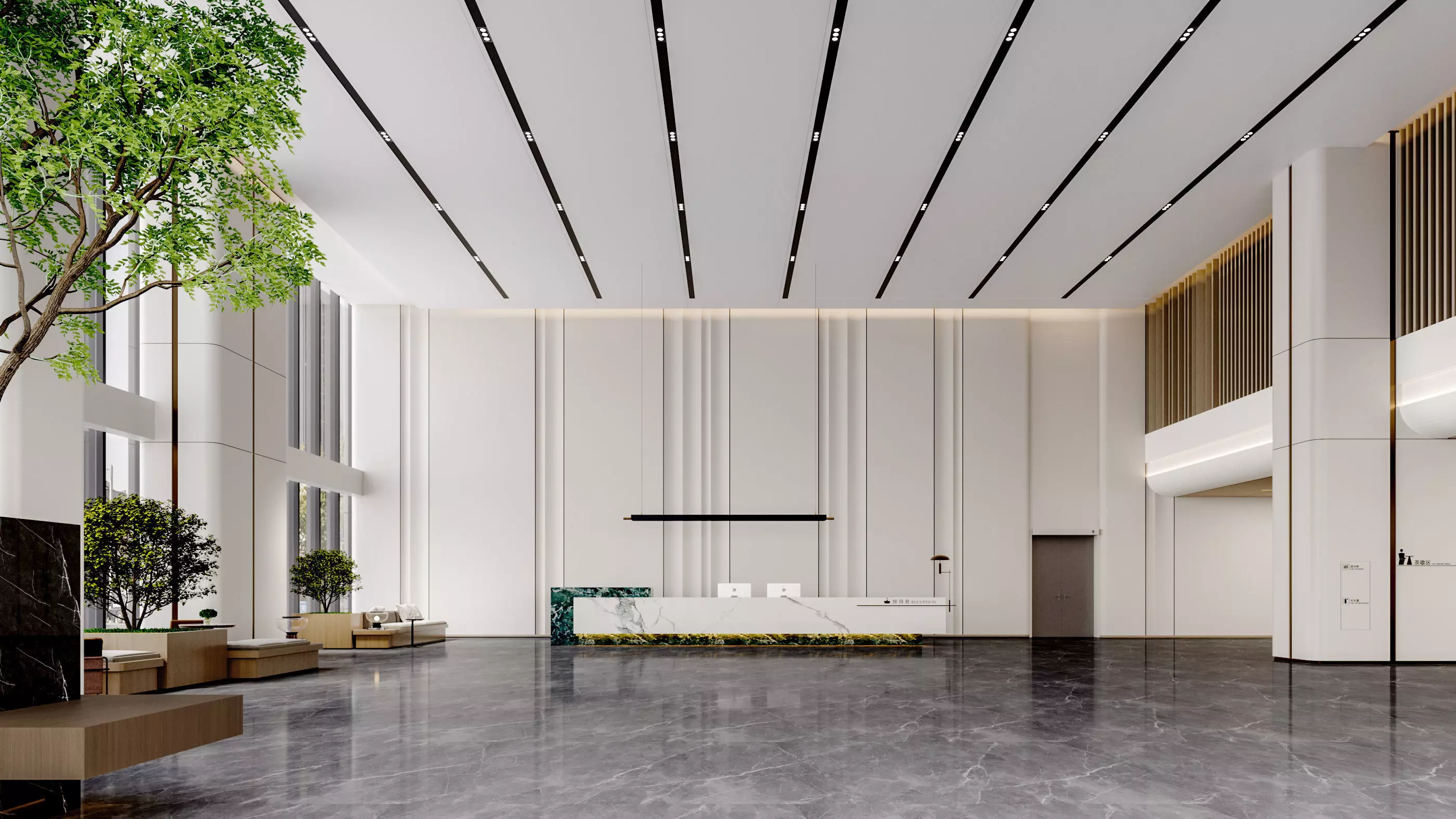 hotel lobby 3D model_0