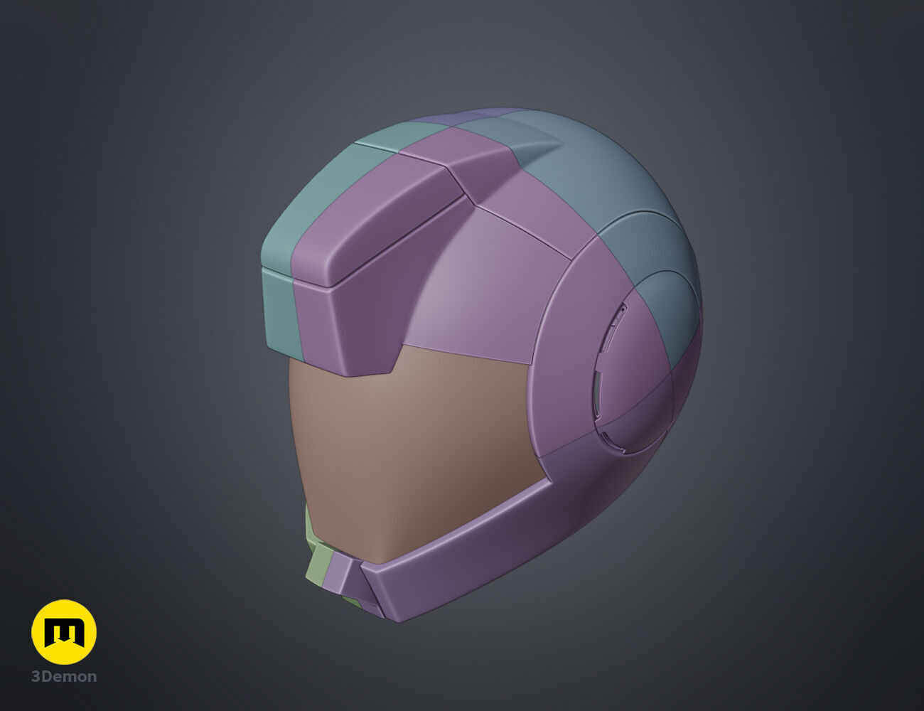Gundam pilot Aina Helmet 3D print model_10