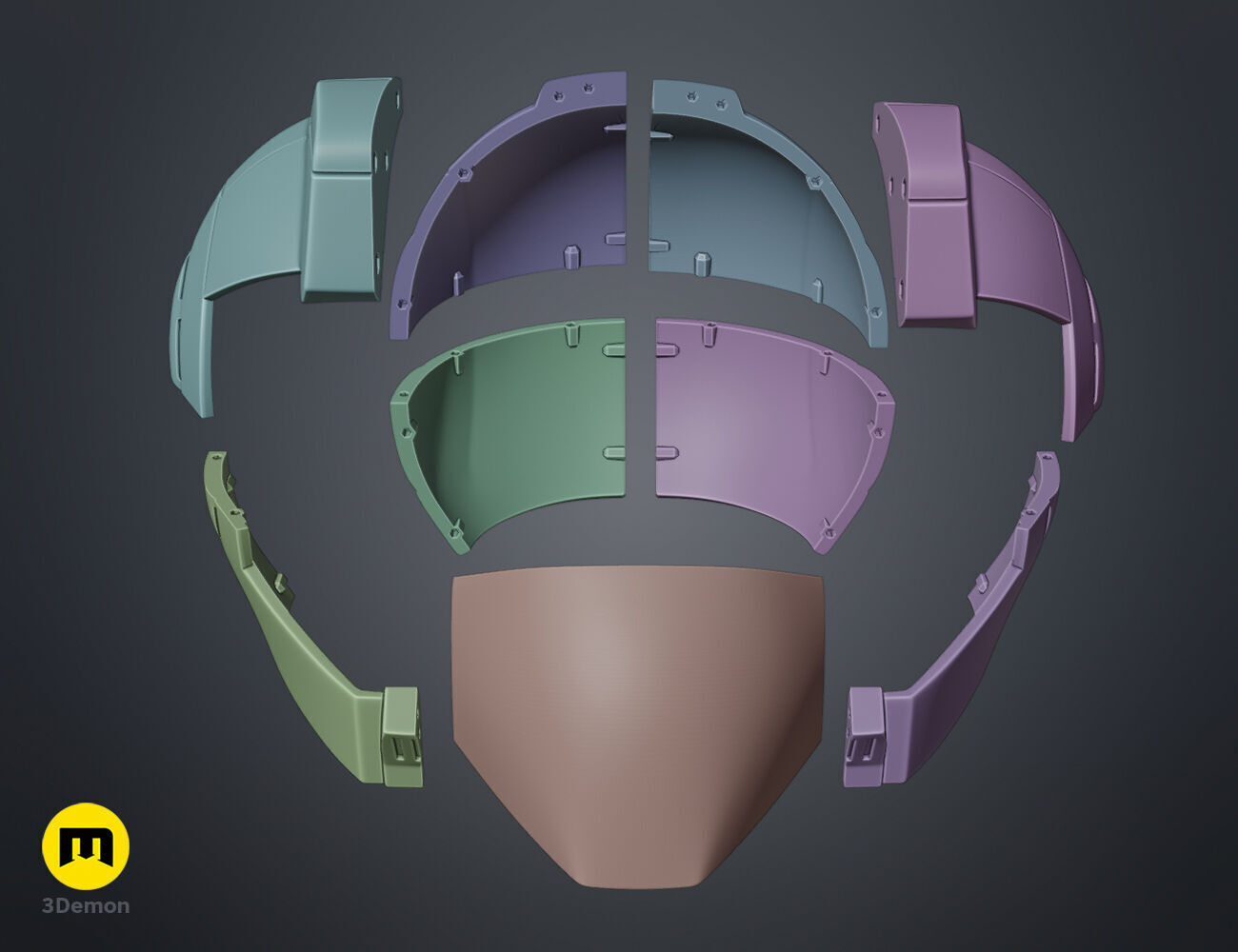 Gundam pilot Aina Helmet 3D print model_7