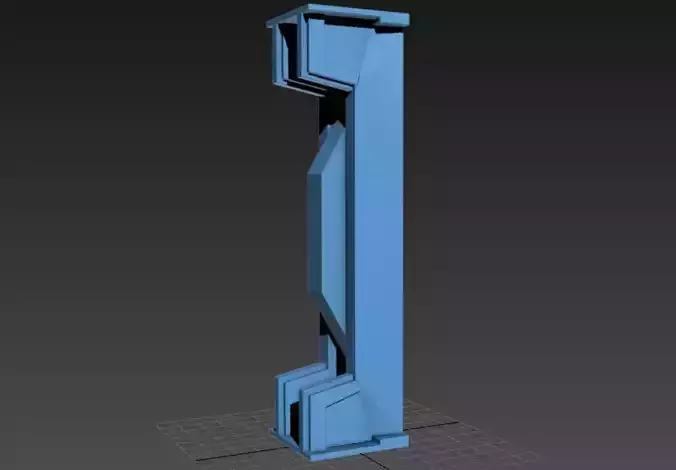 Space ship door Free low-poly 3D model
