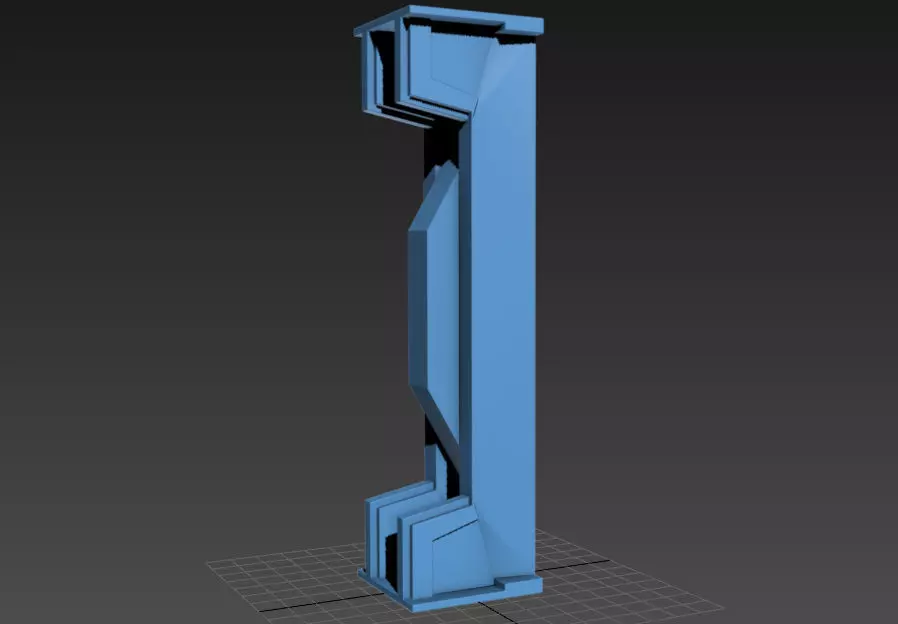 Space ship door Free low-poly 3D model_0