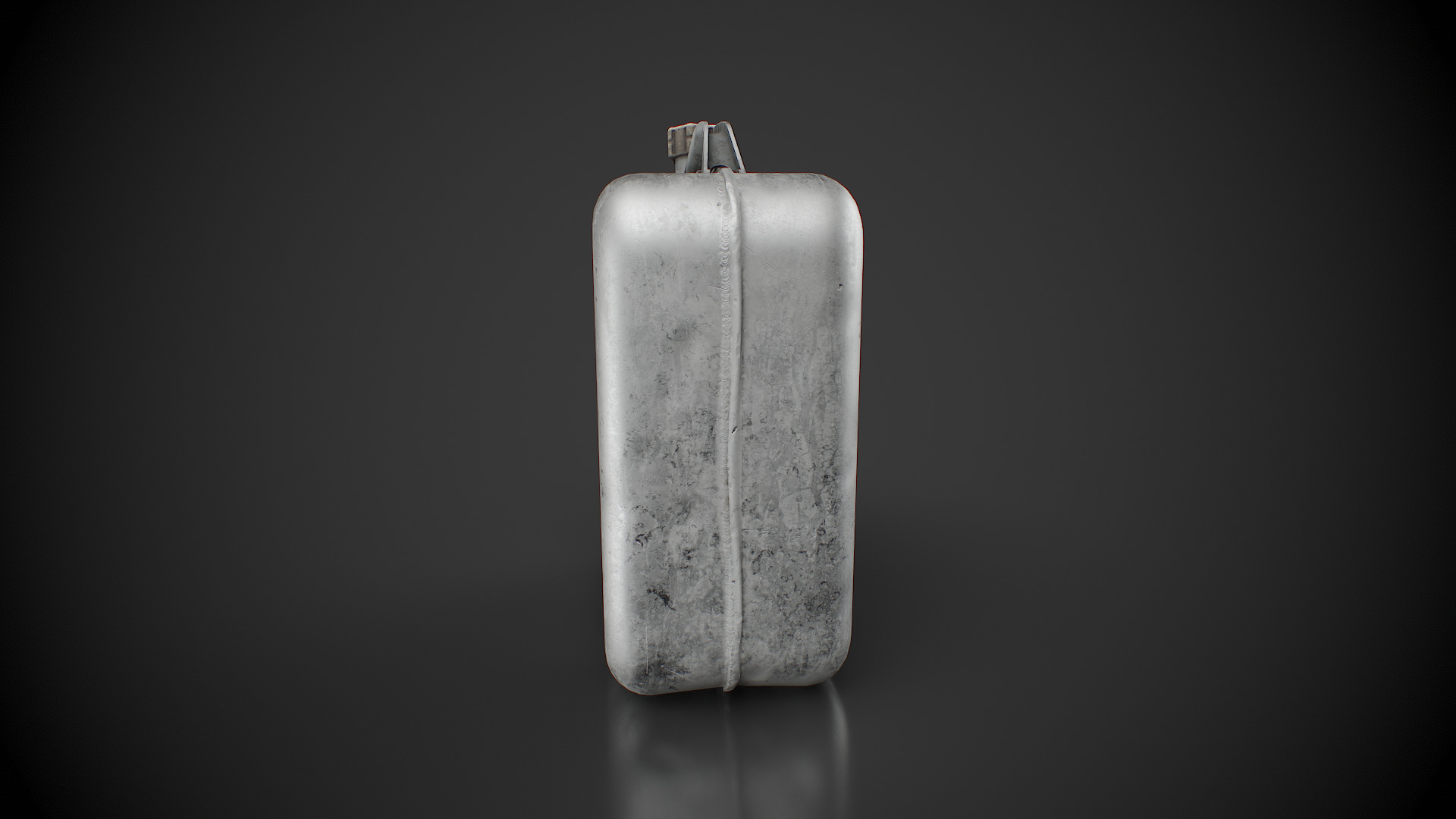 Old aluminum jerrycan Low-poly 3D model_9