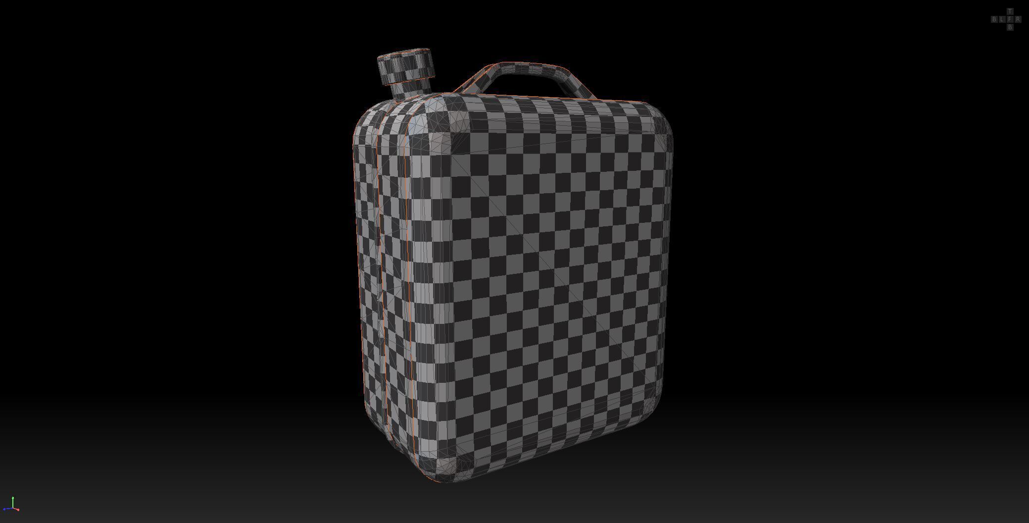 Old aluminum jerrycan Low-poly 3D model_17