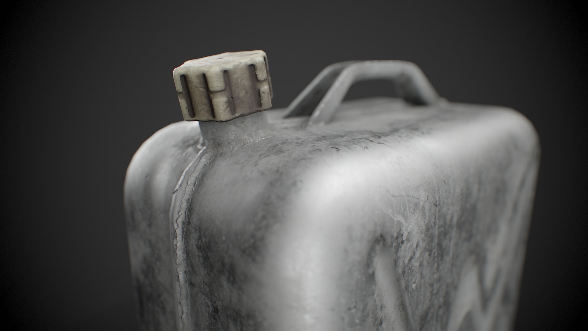Old aluminum jerrycan Low-poly 3D model_12
