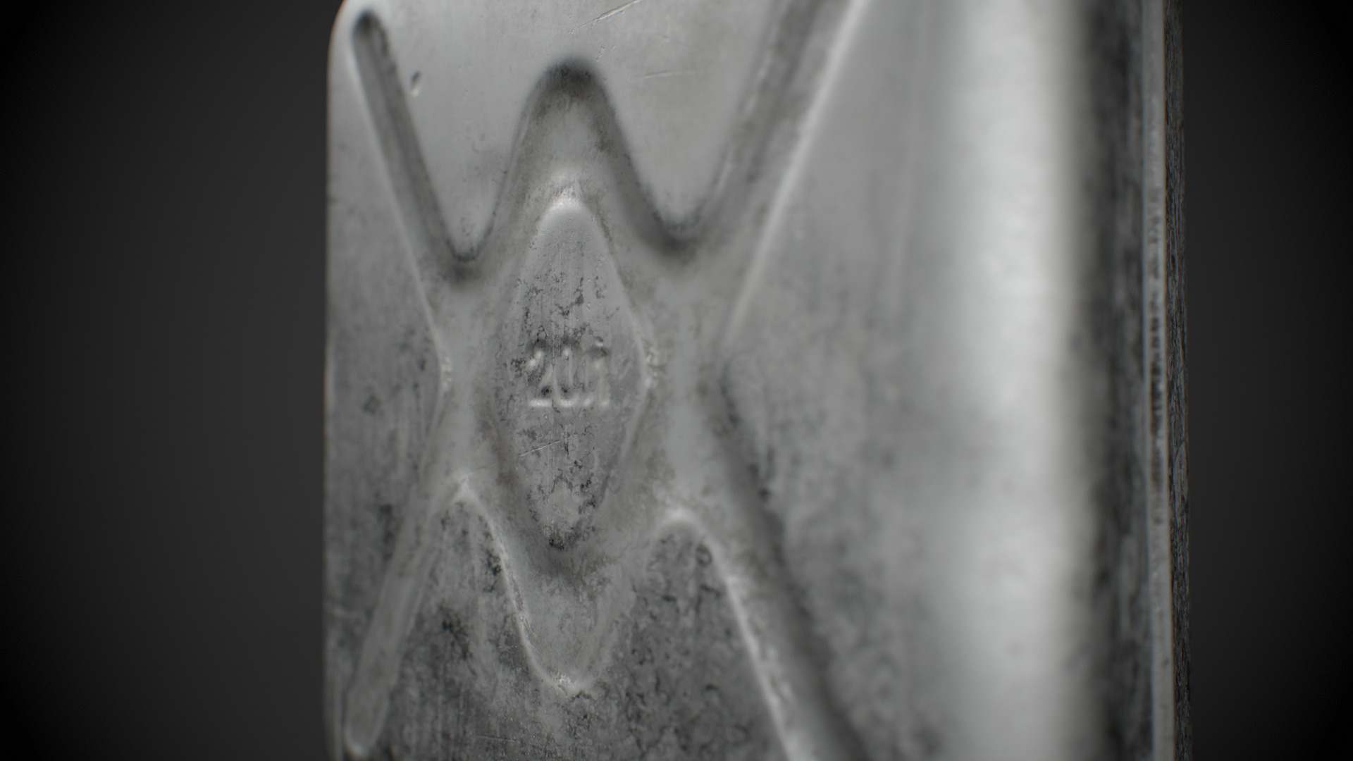 Old aluminum jerrycan Low-poly 3D model_13