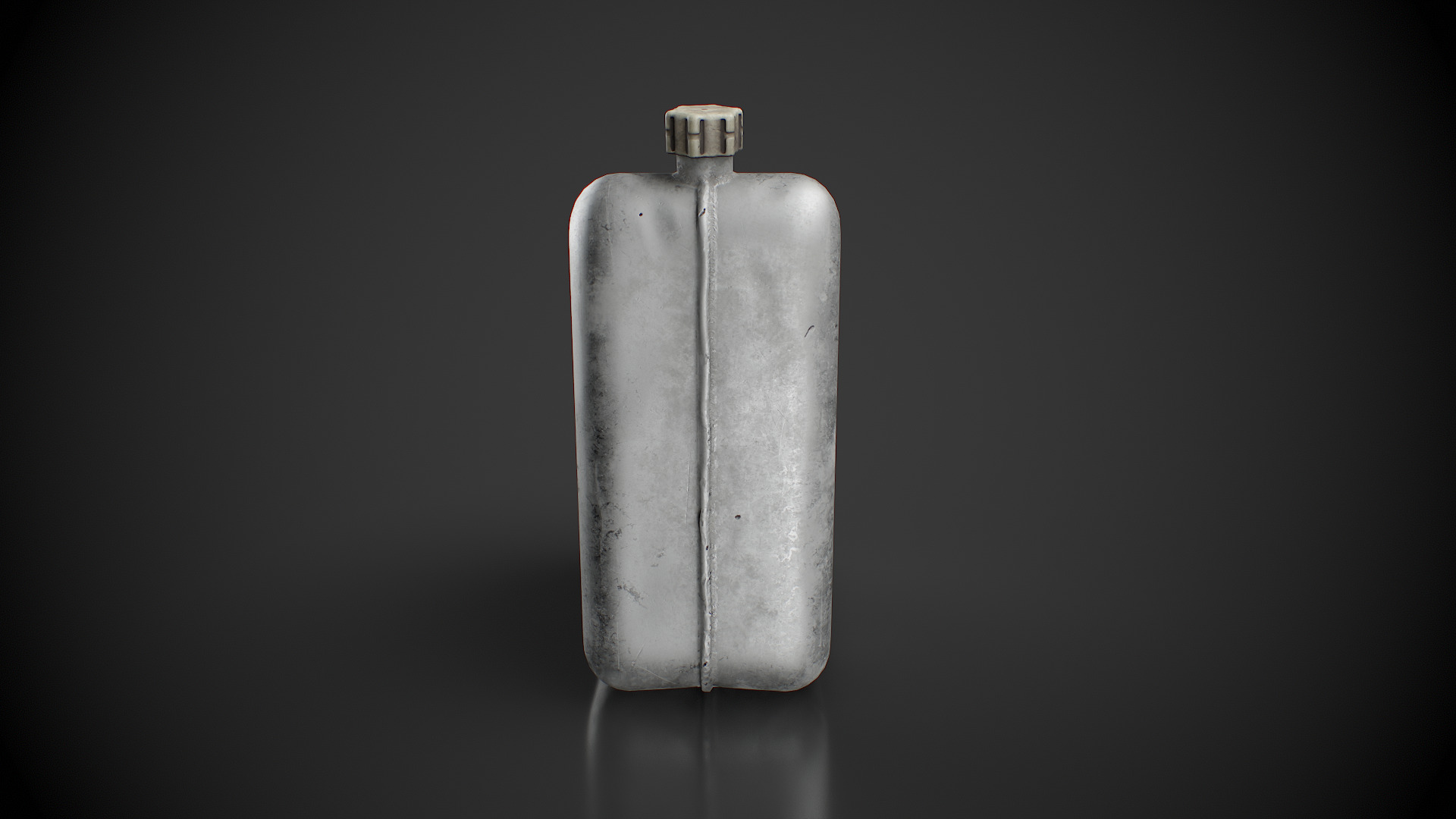 Old aluminum jerrycan Low-poly 3D model_8