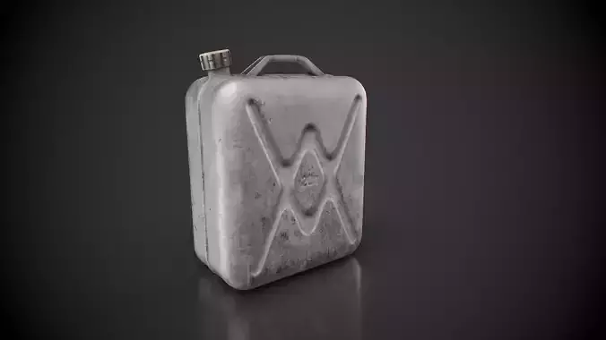 Old aluminum jerrycan