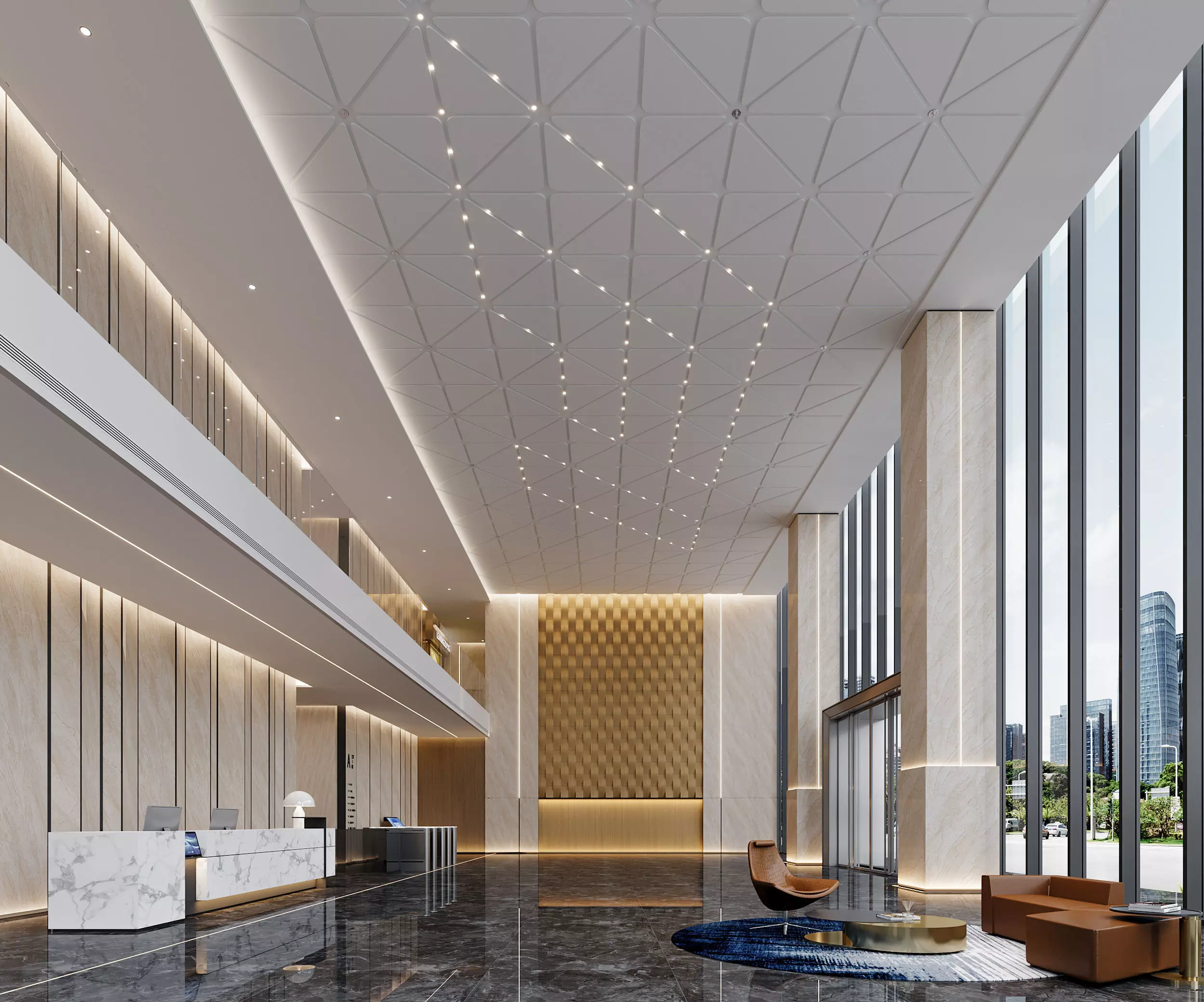 hotel lobby 3D model_0