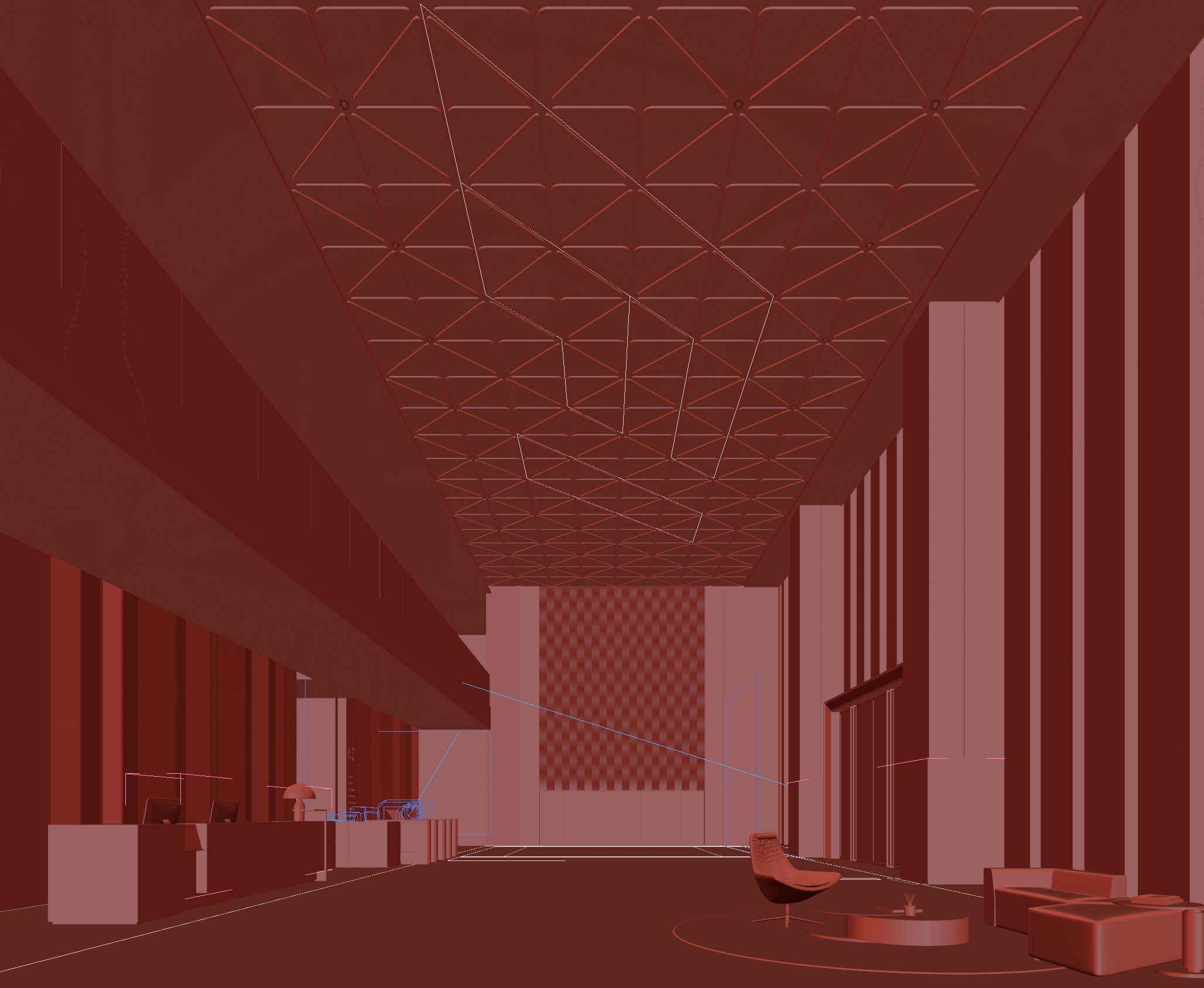 hotel lobby 3D model_1