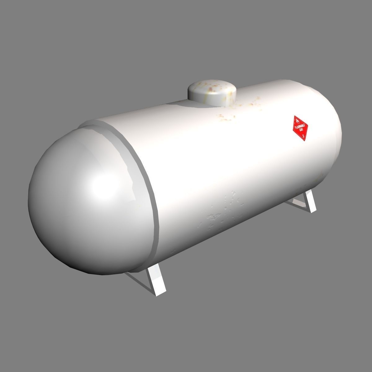 Propane Tank Low-poly 3D model_1