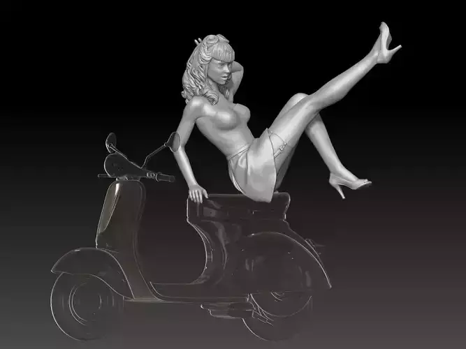 PIN UP and vespa girl 3