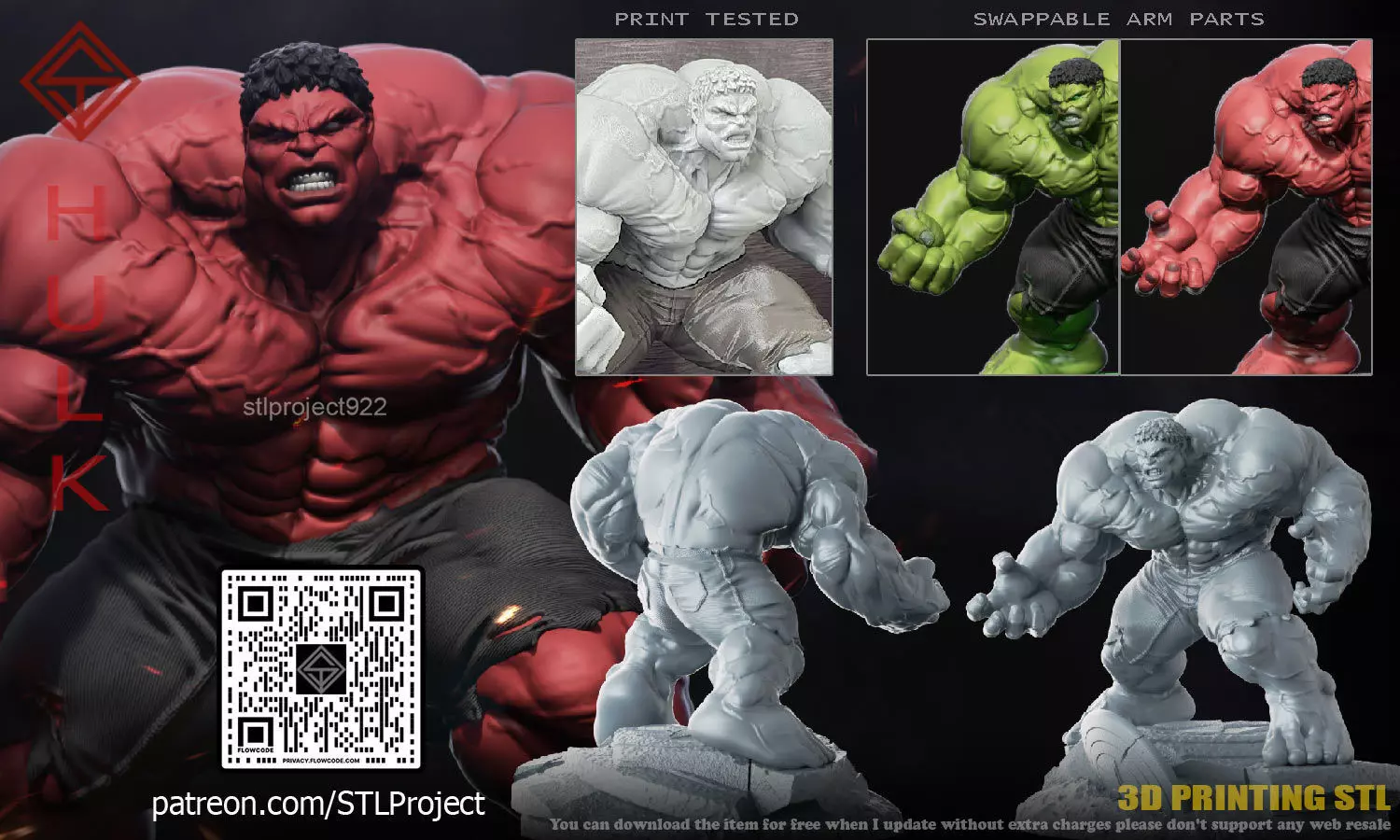 Red Hulk 3D print model