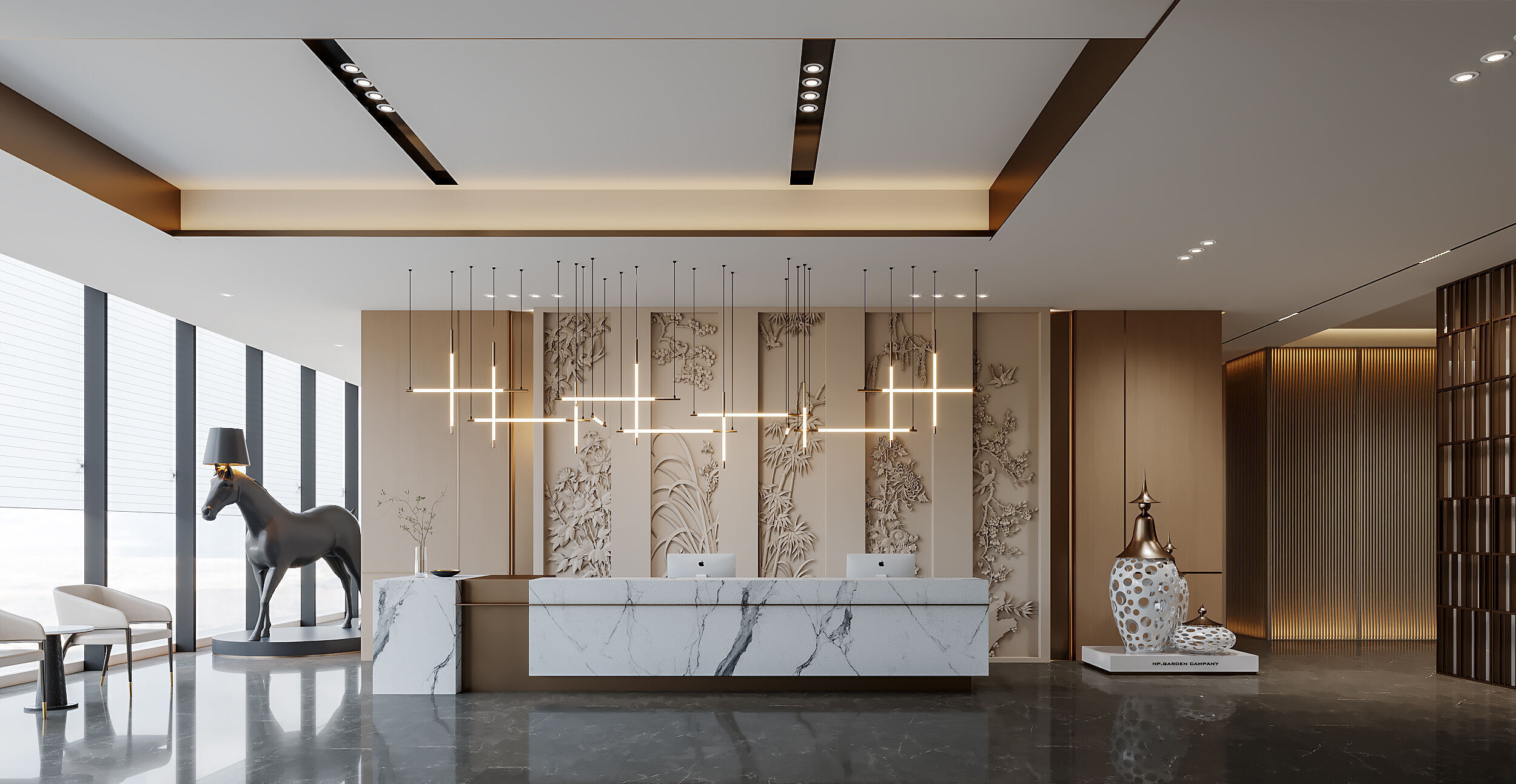 hotel lobby 3D model_1