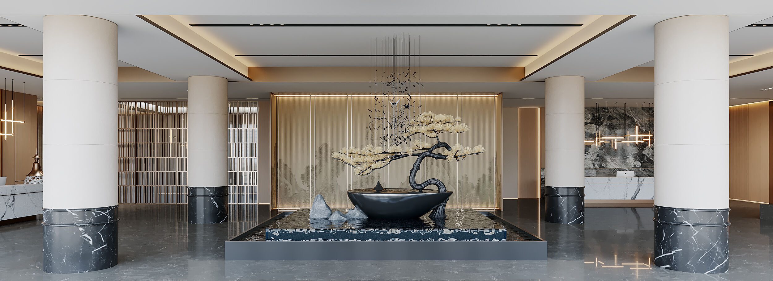 hotel lobby 3D model_2